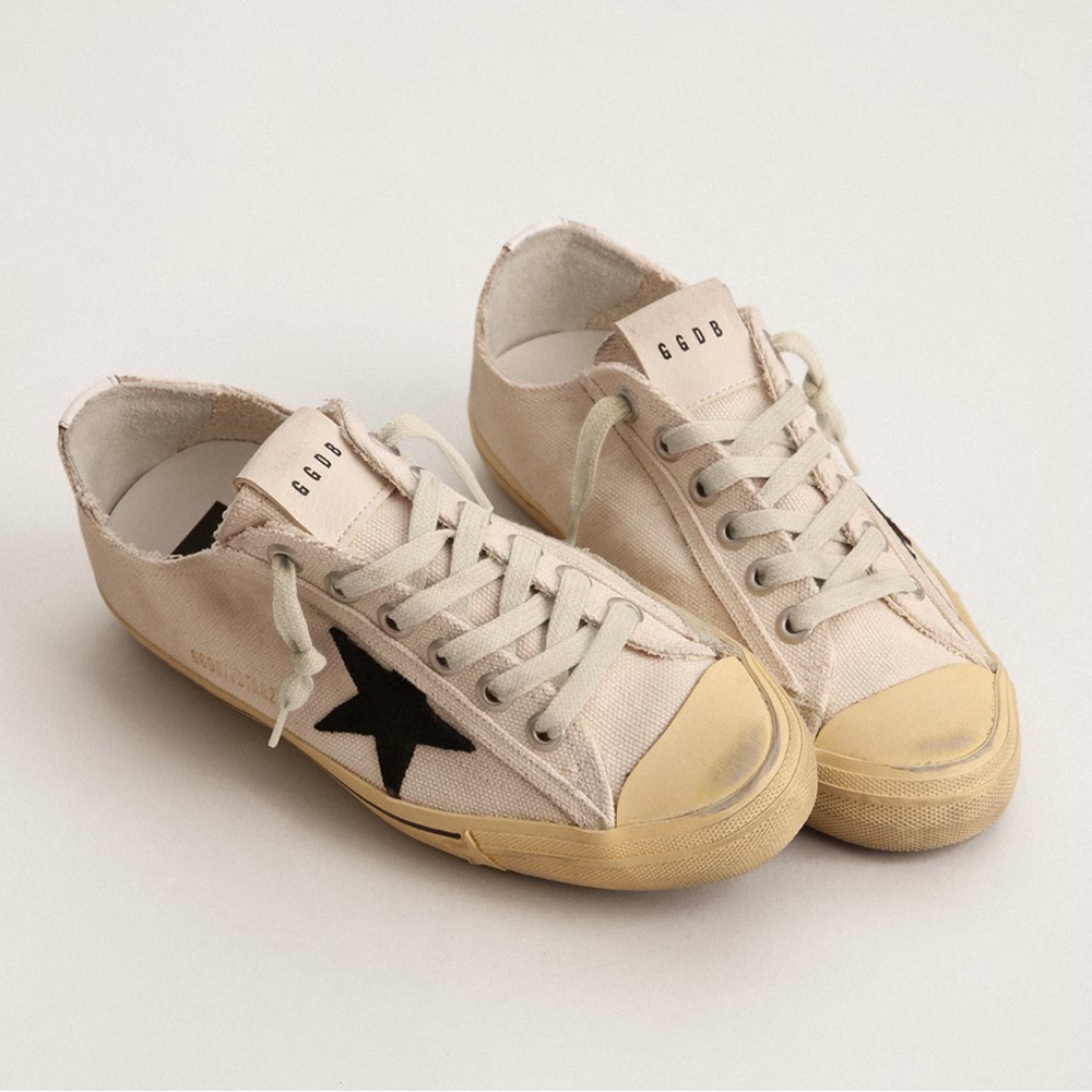 Golden Goose Women's V-Star LTD with black suede star (like new)